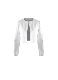 Regence mini long sleeve cardigan - White iridescent
