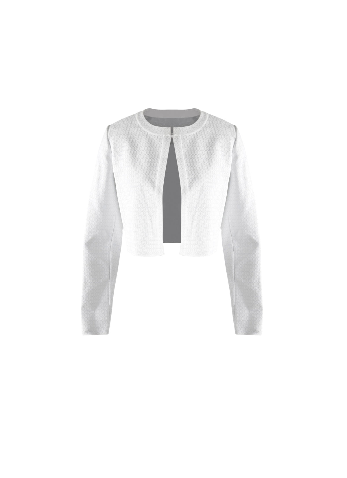 Regence mini long sleeve cardigan - White iridescent