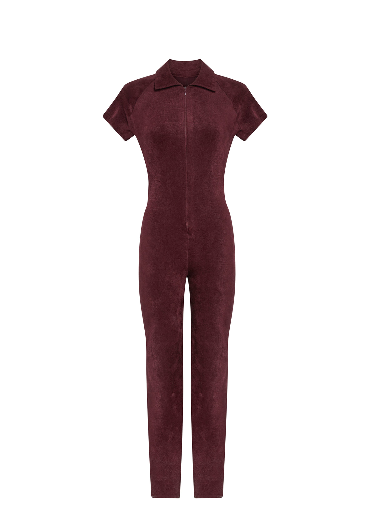 Short-sleeved jumpsuit - Blackcurrant