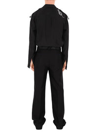 M CASUAL SHIRT LS ARGENT/NOIR
