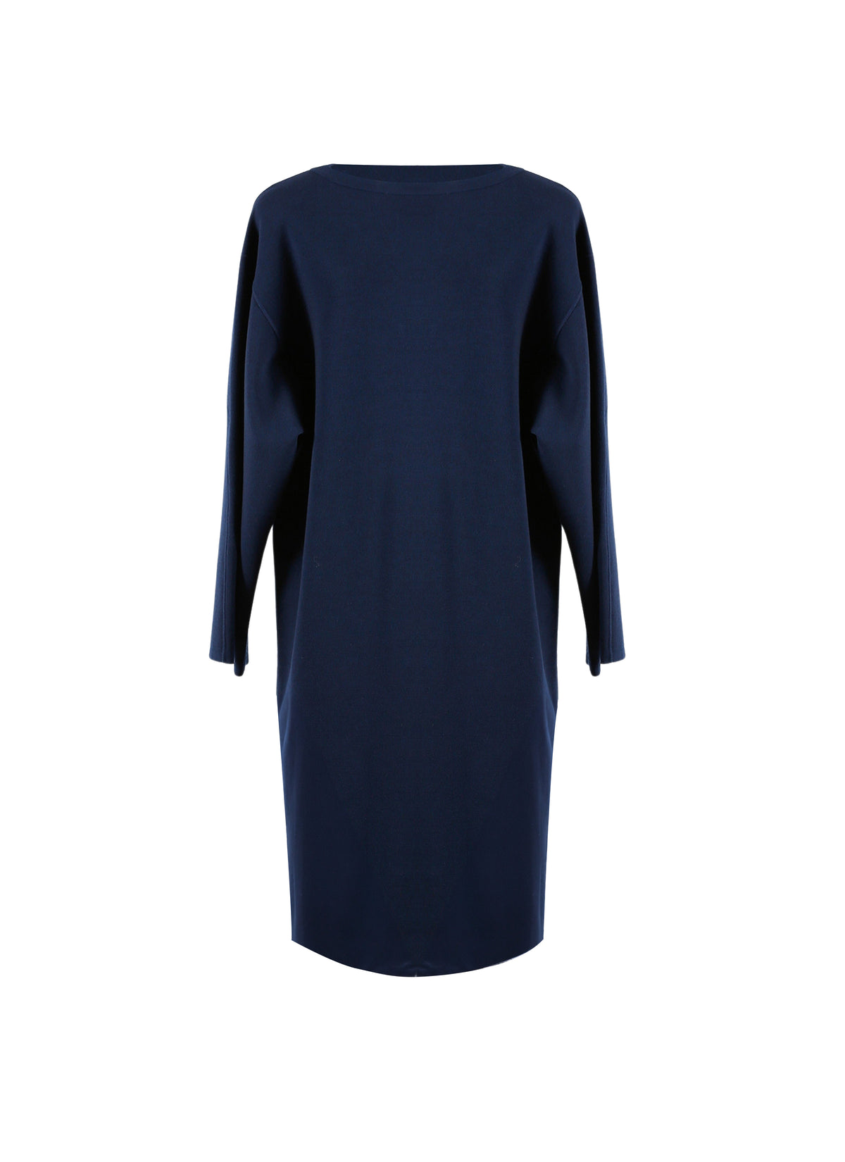Robe à manches longues en laine - Marine