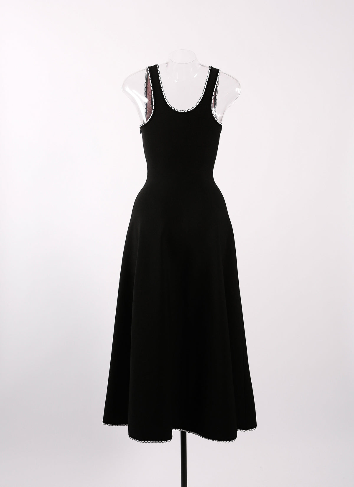 Mon Cœur mesh sleeveless maxi dress - Black & Red