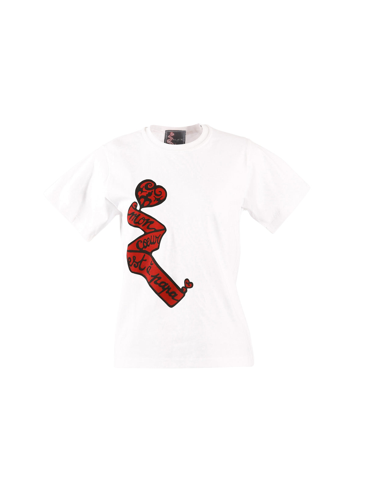 T-shirt Mon cœur - Blanc & Rouge