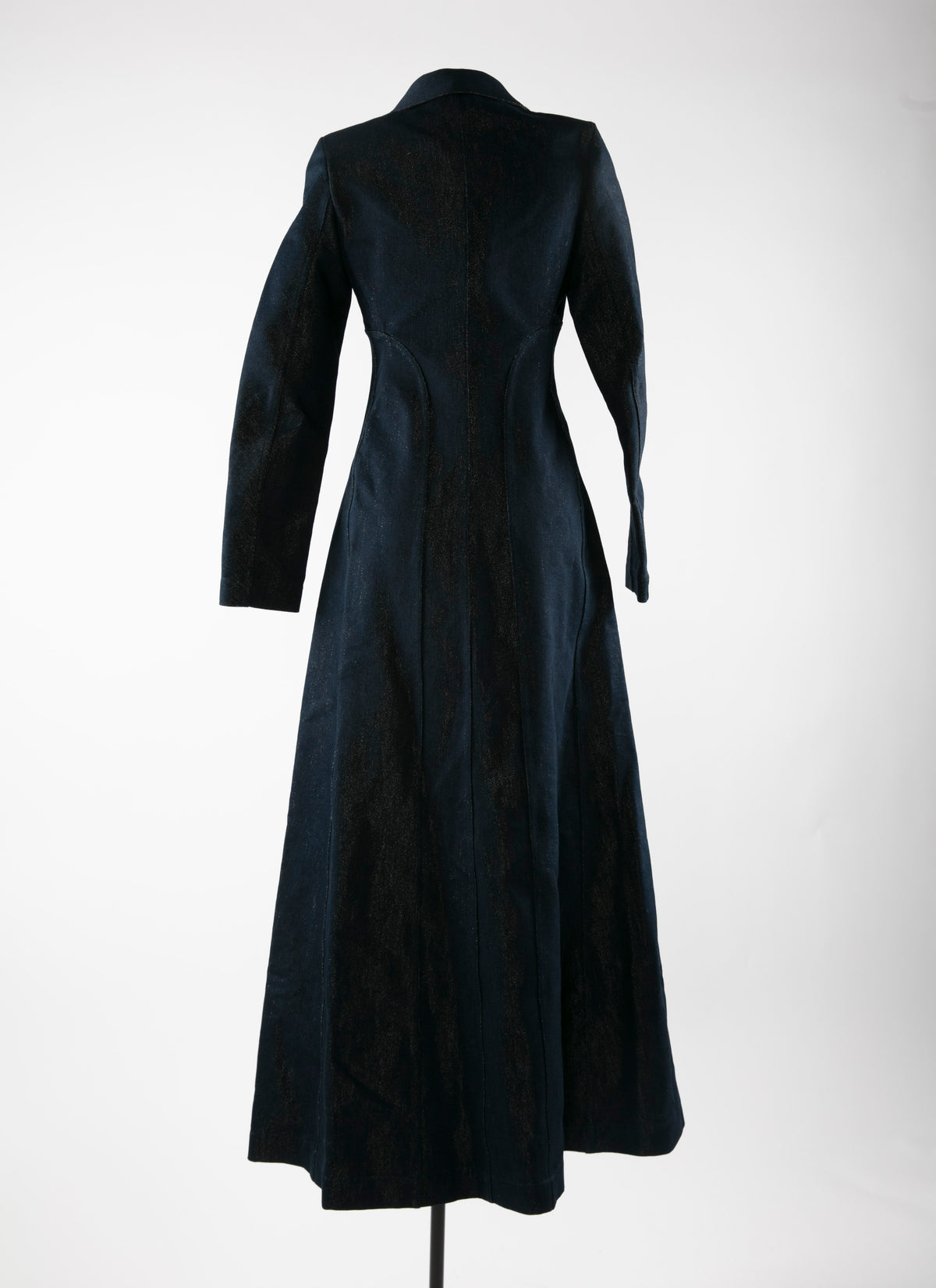 Manteau très long boutonné col arrondi - Or