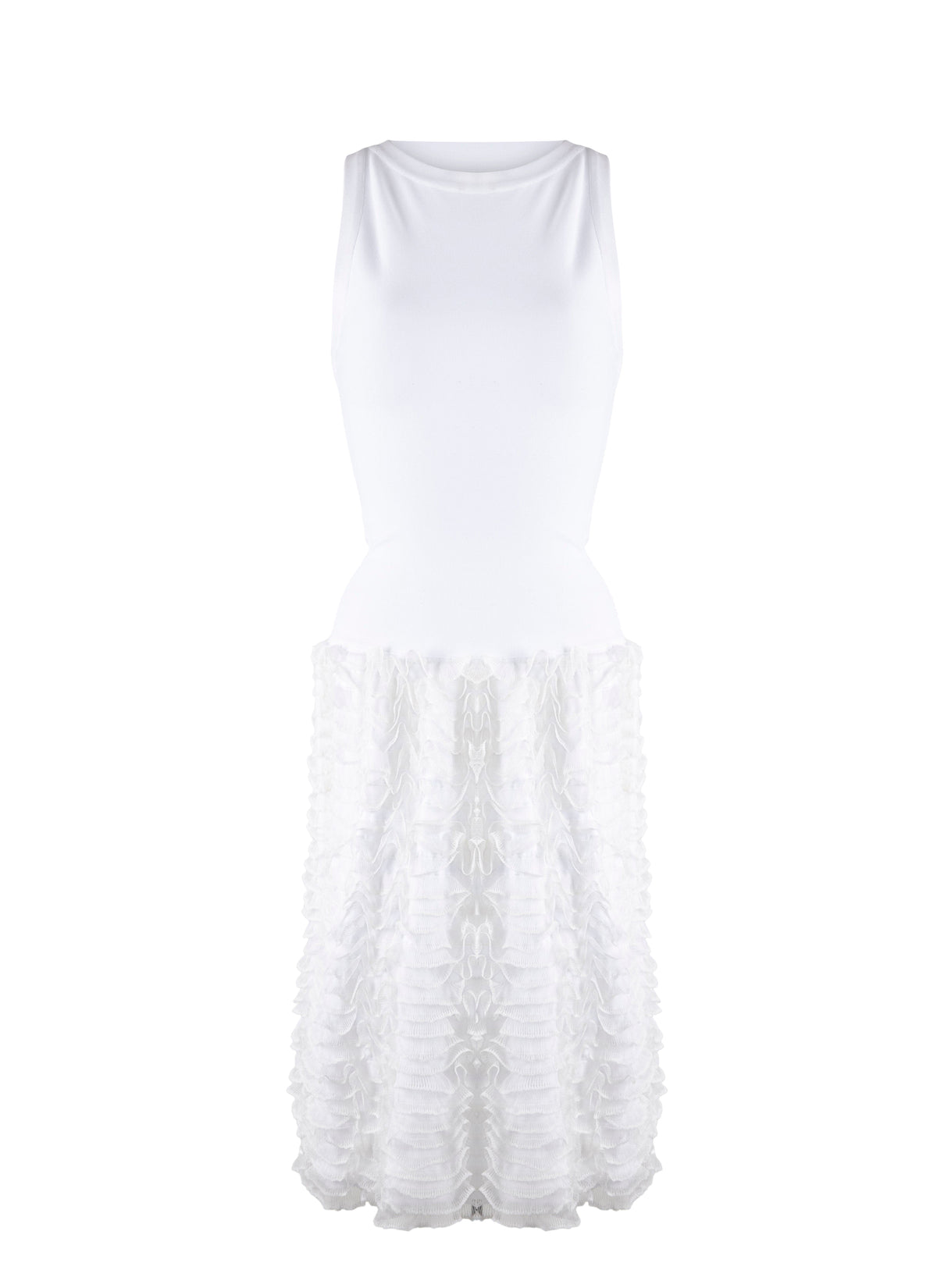 Houpette sleeveless dress - White