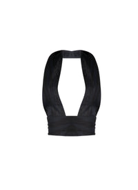 Soutien-gorge Zebra en soie - Noir & Bleu