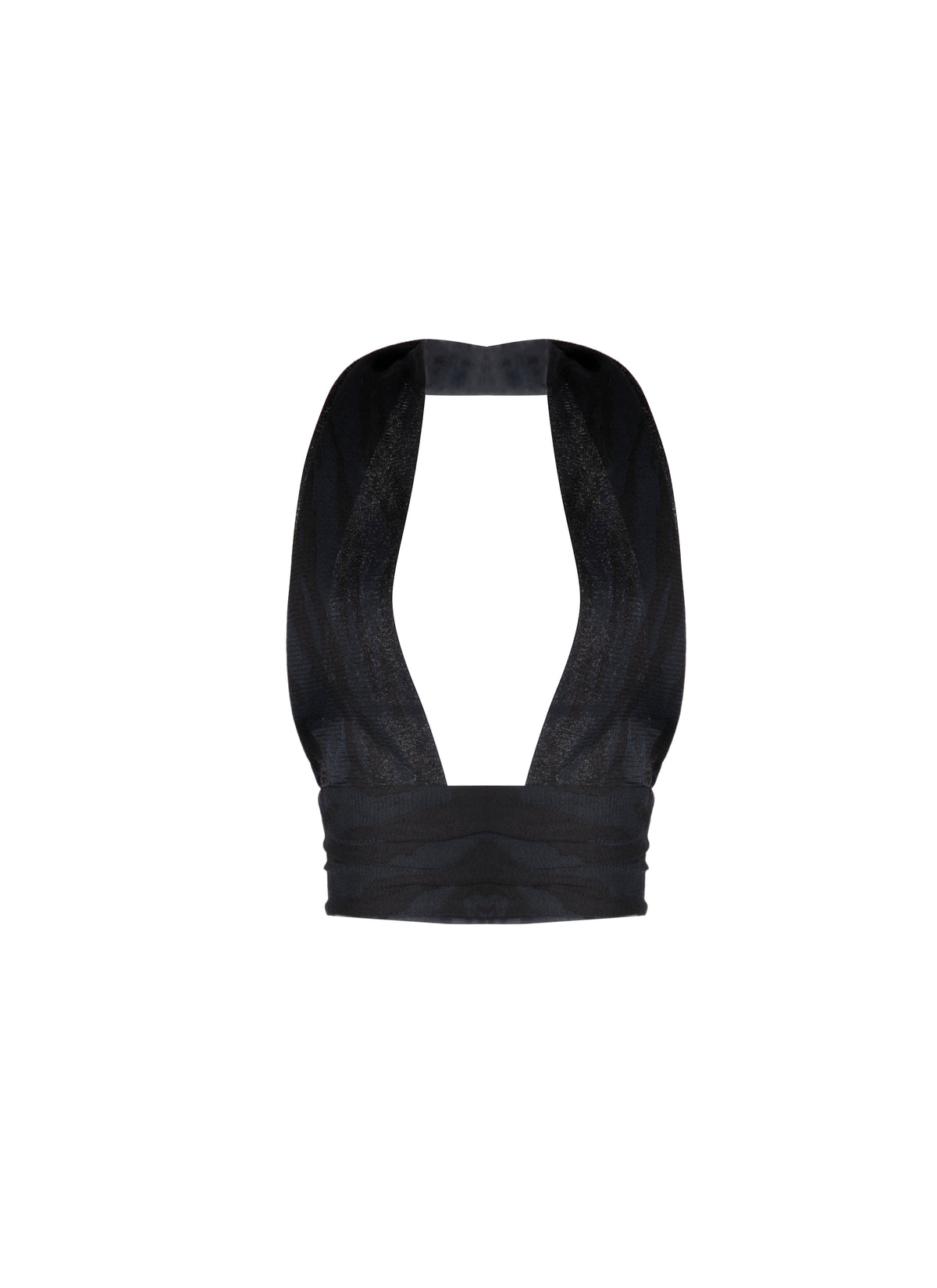 Soutien-gorge Zebra en soie - Noir & Bleu