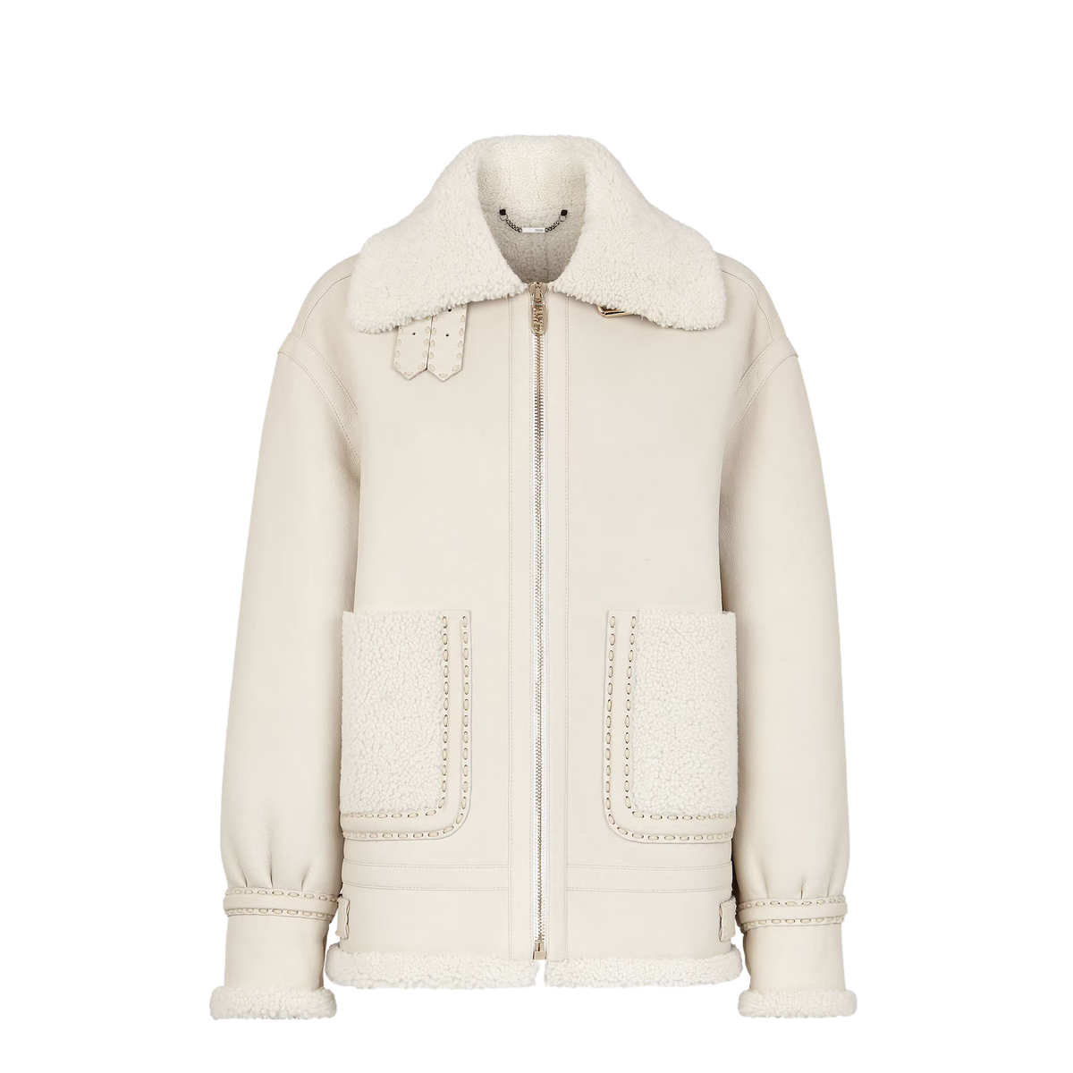 Veste en peau de mouton - Blanc