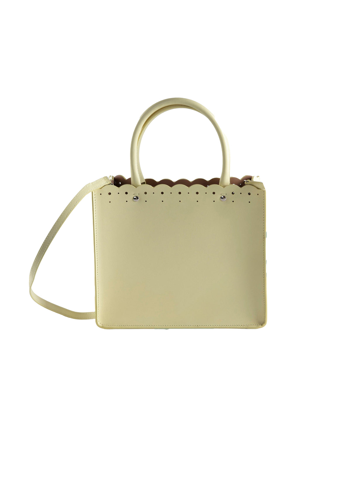 Sac Garance 16 en cuir - Jaune Pale