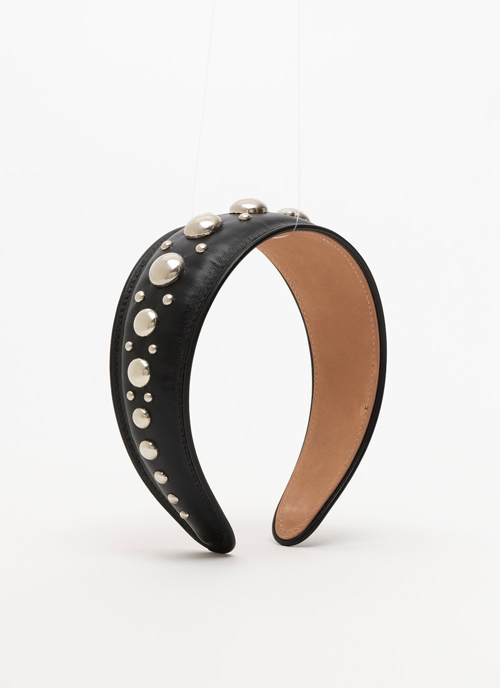 Serre-tête classique en cuir - Noir