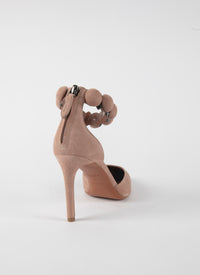 Bombe 90 pumps in leather - Flesh