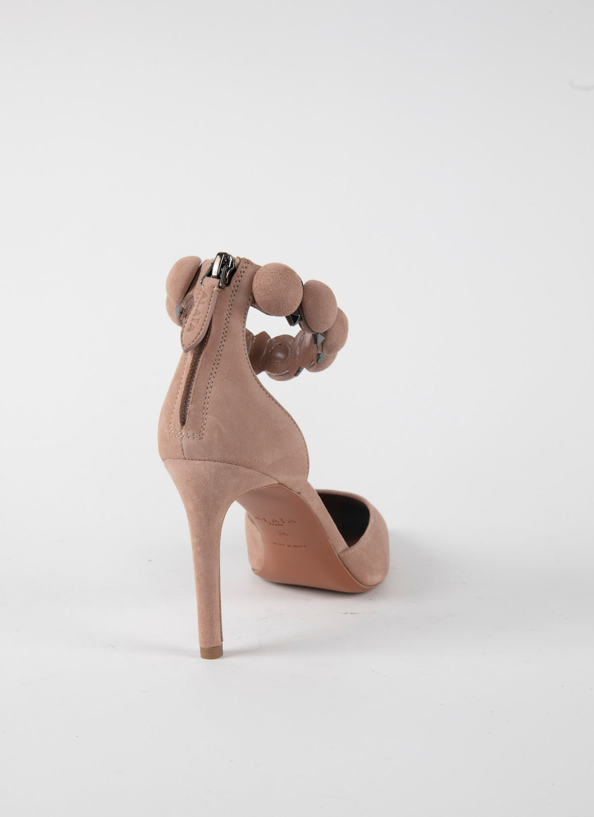 Bombe 90 pumps in leather - Flesh