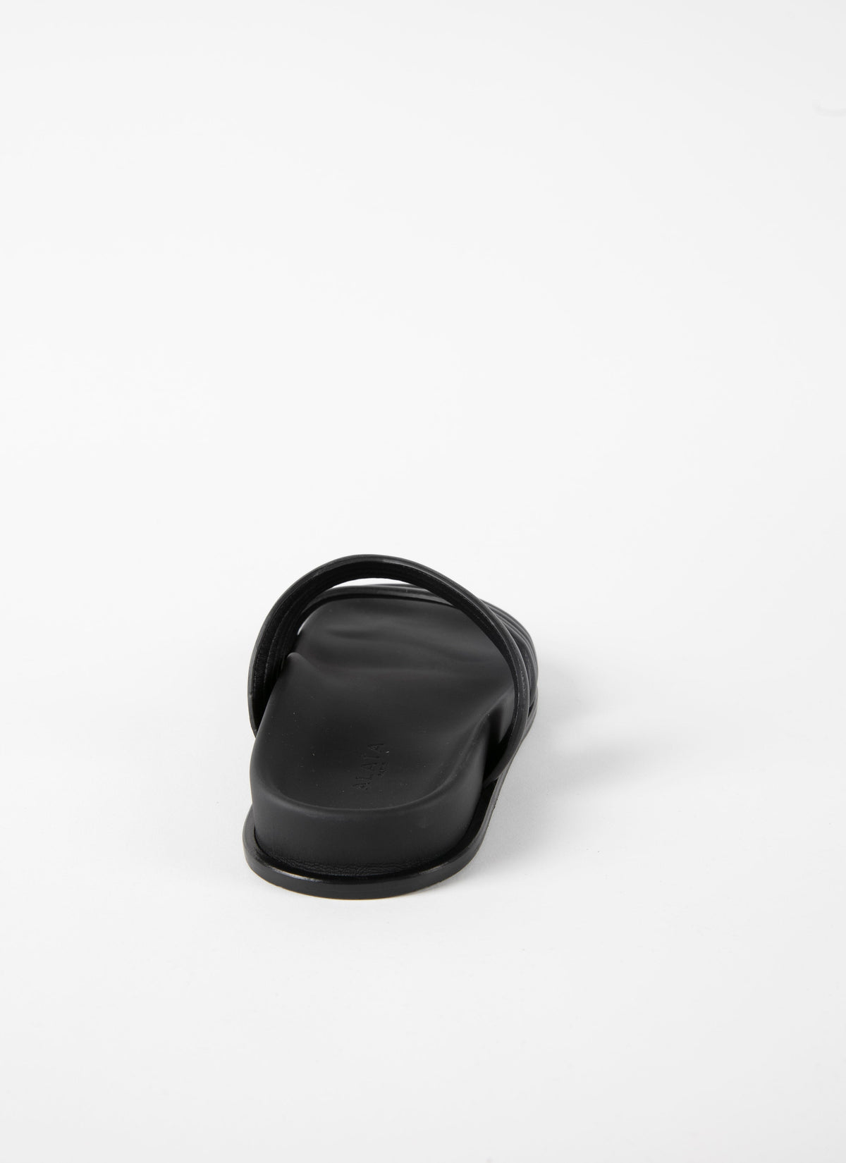 Mules en cuir géométriques - Noir