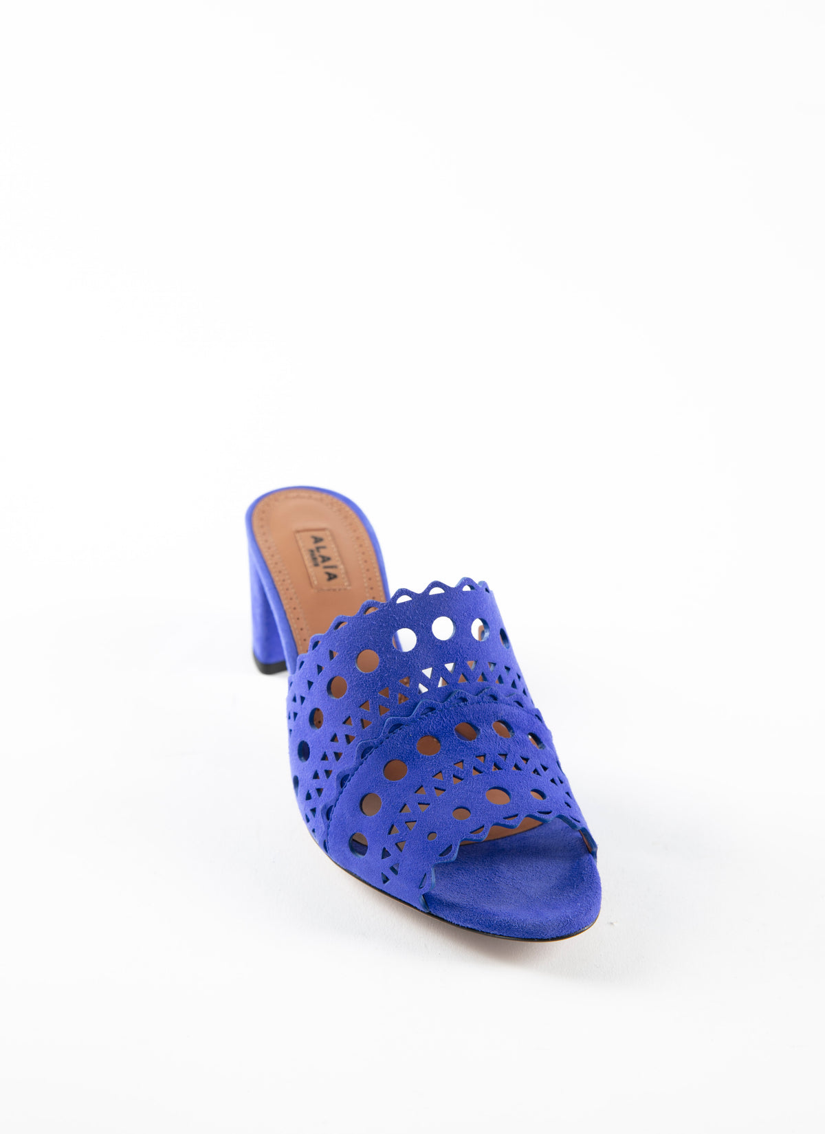 Vienna 60 mules in leather - Indigo Blue