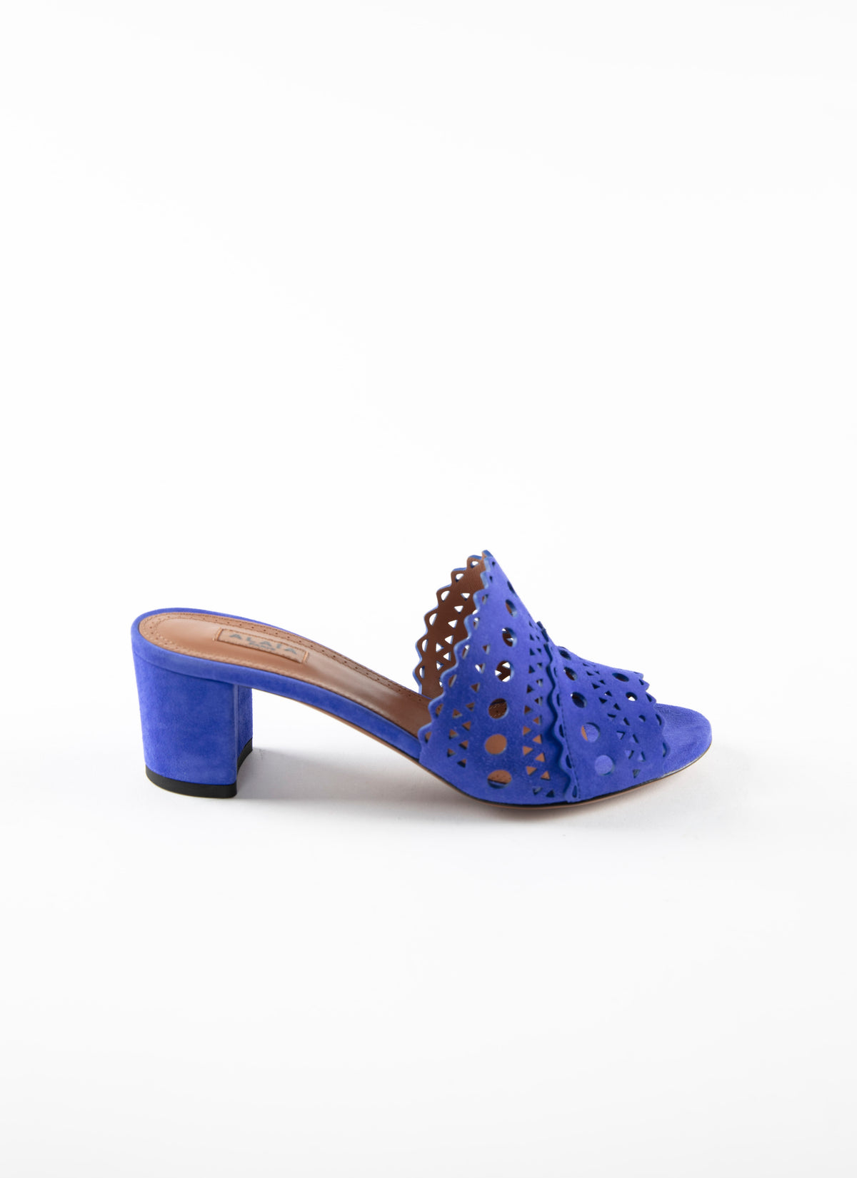 Vienna 60 mules in leather - Indigo Blue