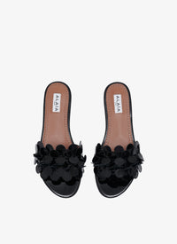 Ballerines Confettis en cuir verni - Noir