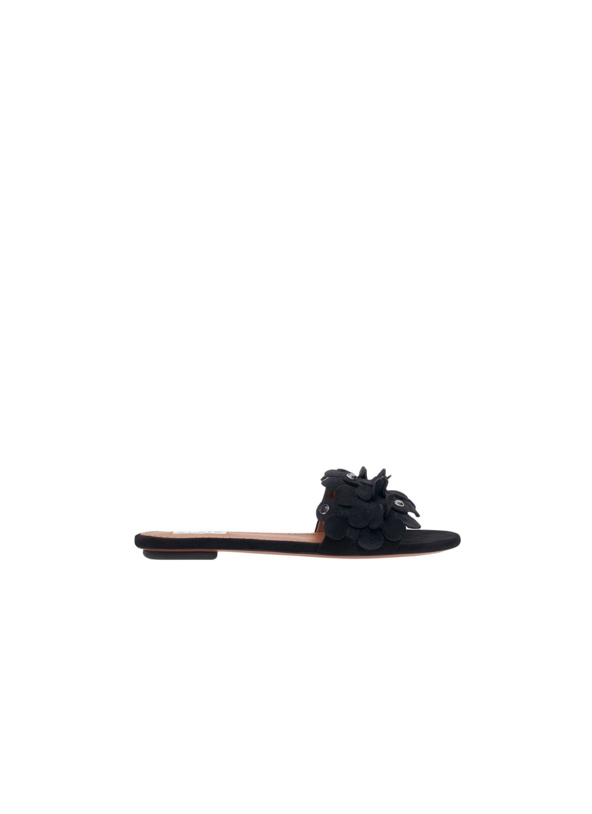 Ballerines Confettis en cuir à strass - Noir