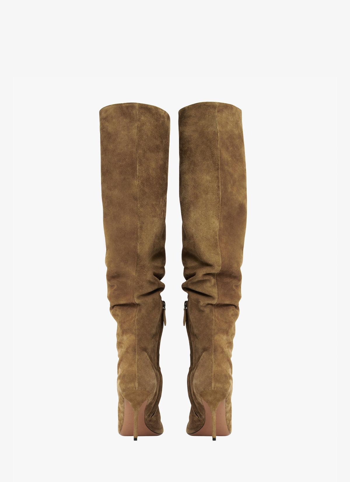 Fluid 90 leather thigh boots - Bark