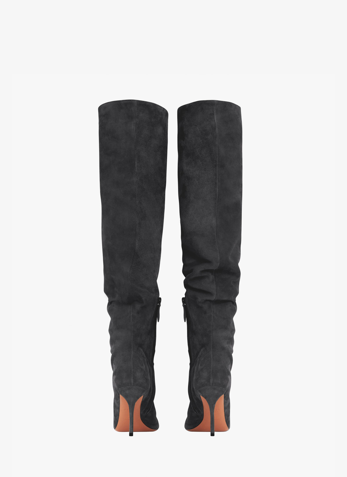 Fluid 90 leather thigh boots - Carbon