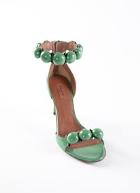 Bombe 90 sandals in leather - Spring Green