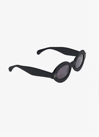 Oval Sunglasses - Black & Grey