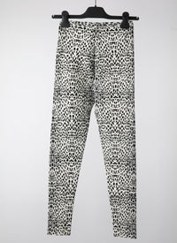 Animal print legging - White & Black
