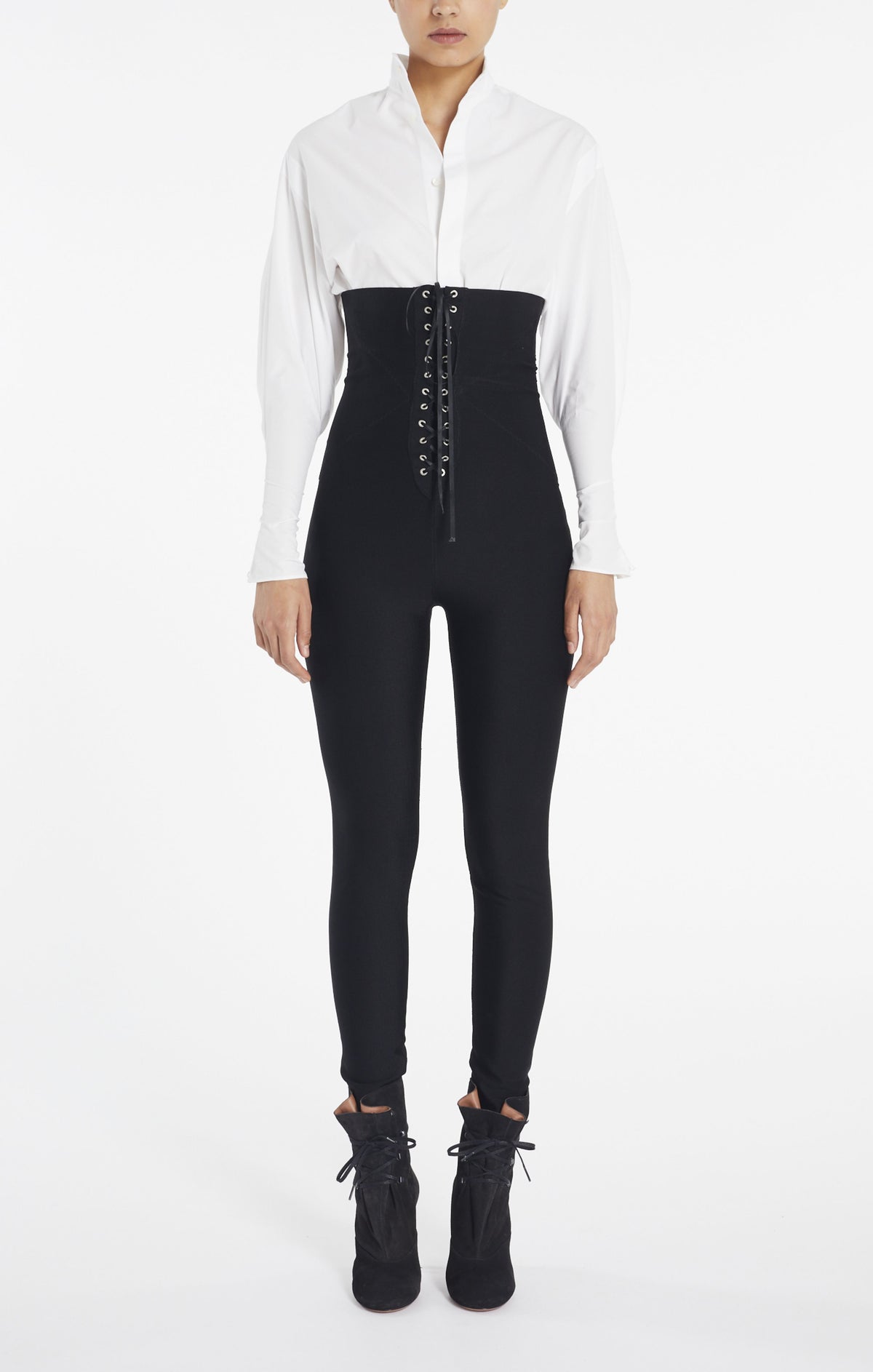 Stretch corset leggings - Black Alaïa