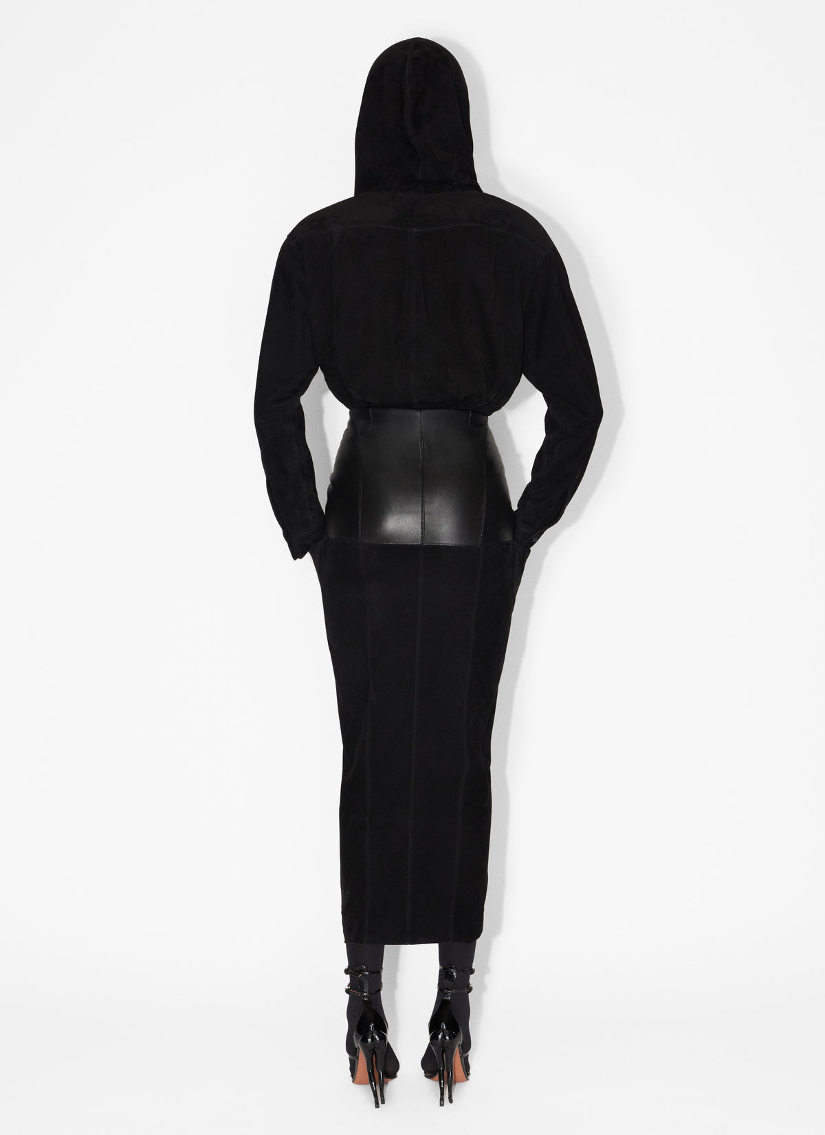 Body à capuche en daim - Noir Alaïa
