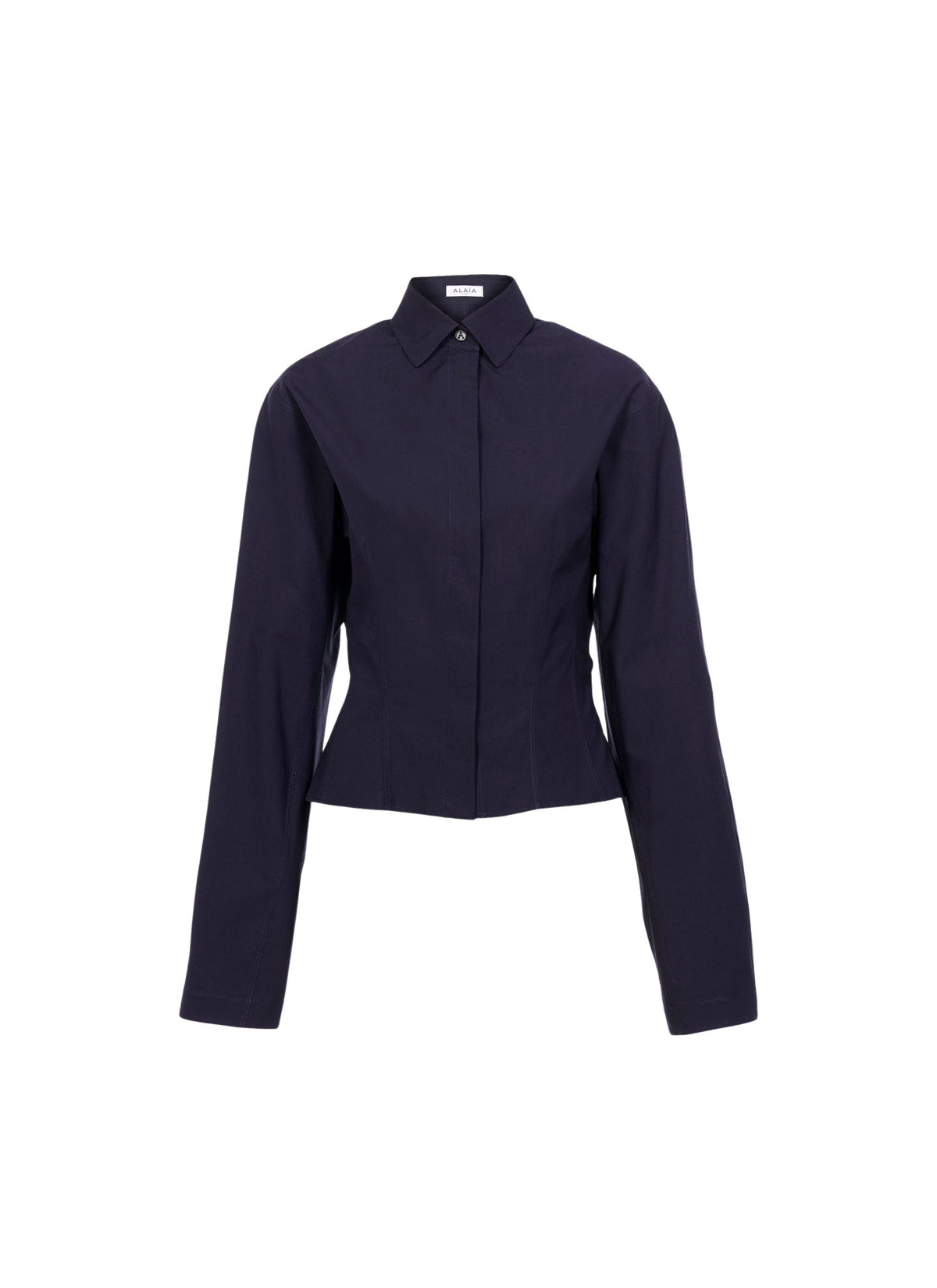Chemise-corset en popeline - Marine