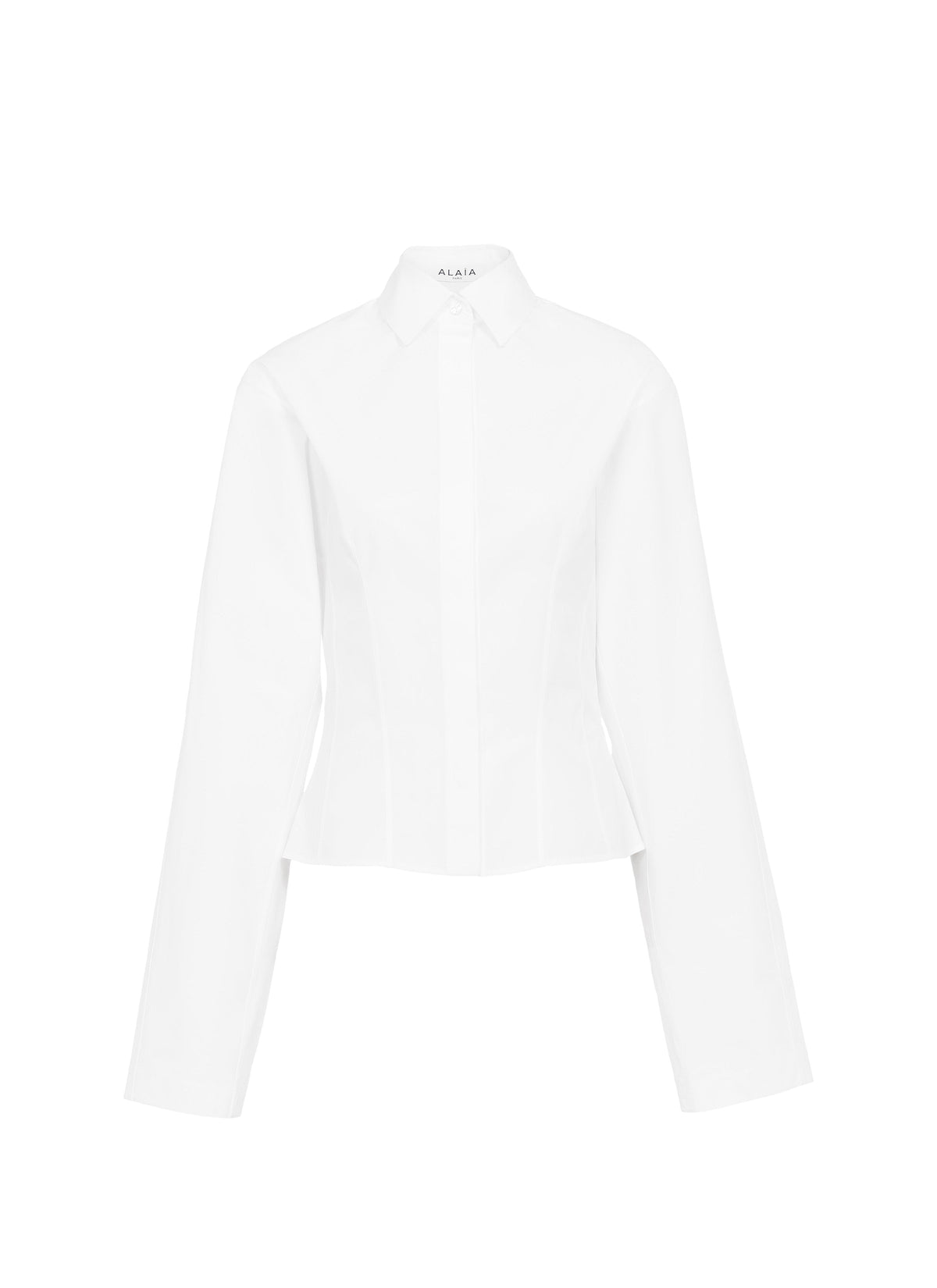 Chemise-corset en popeline - Blanc