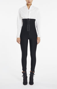 Cotton poplin blouse - White