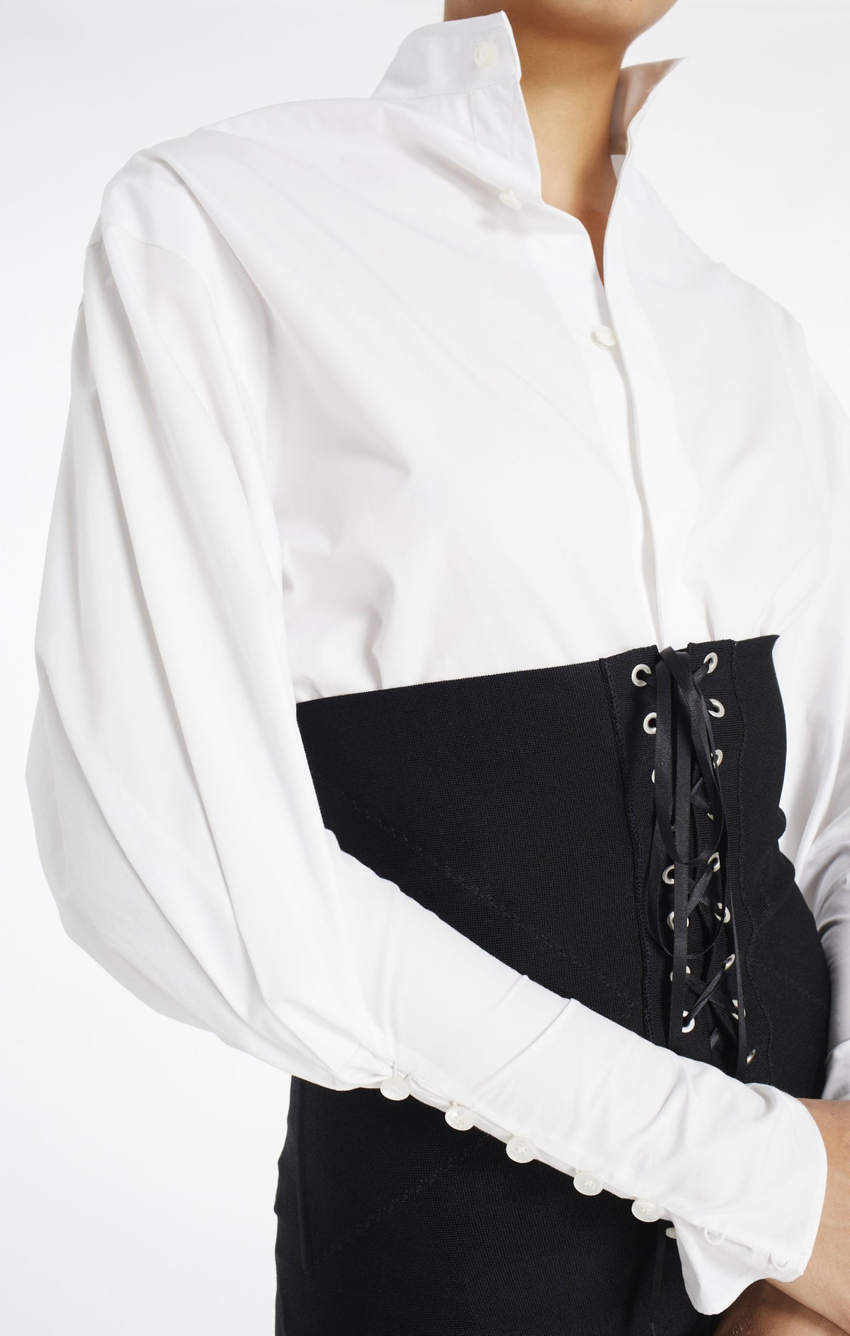 Cotton poplin blouse - White
