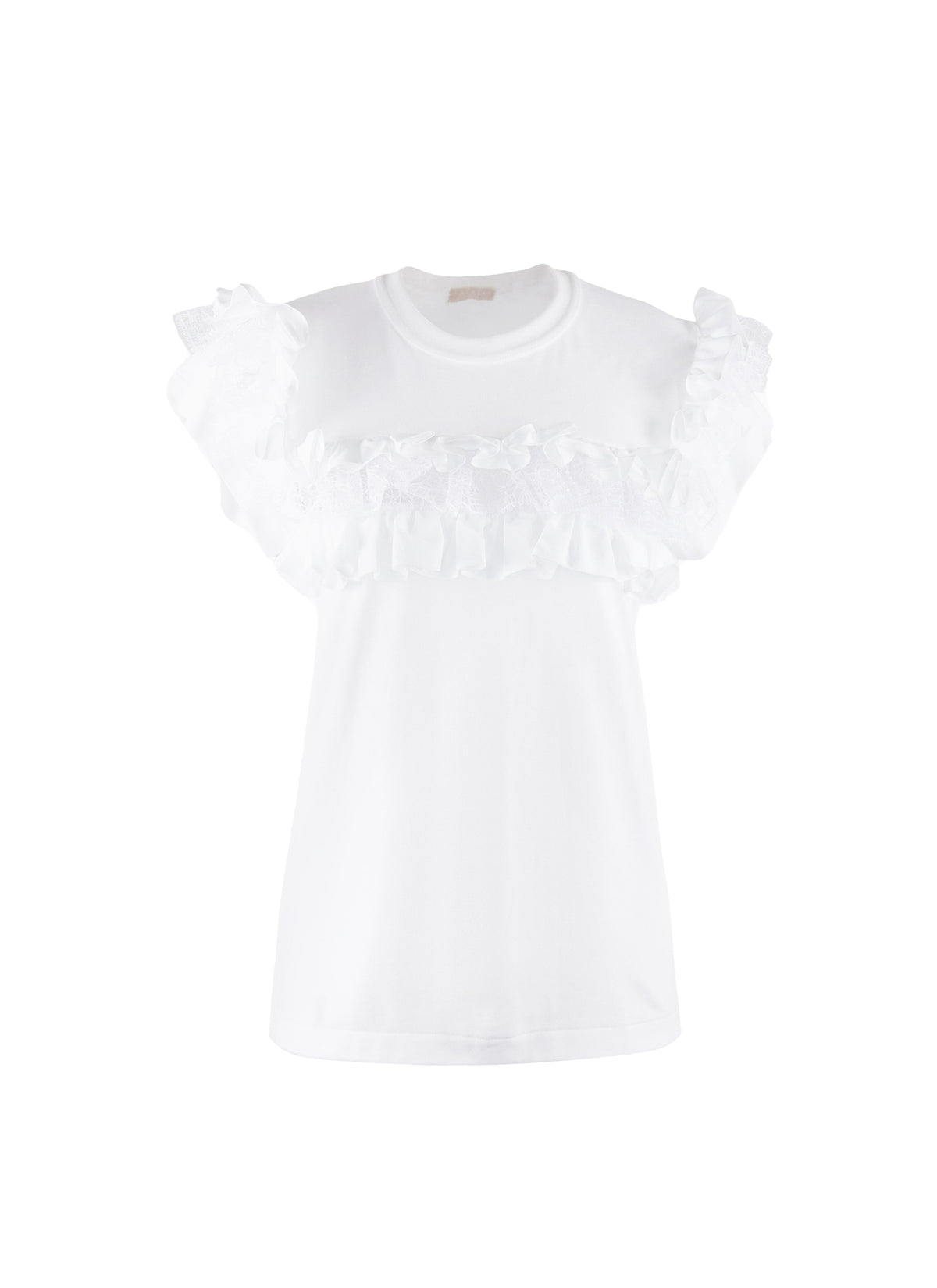 T-shirt à manches volantes - Blanc