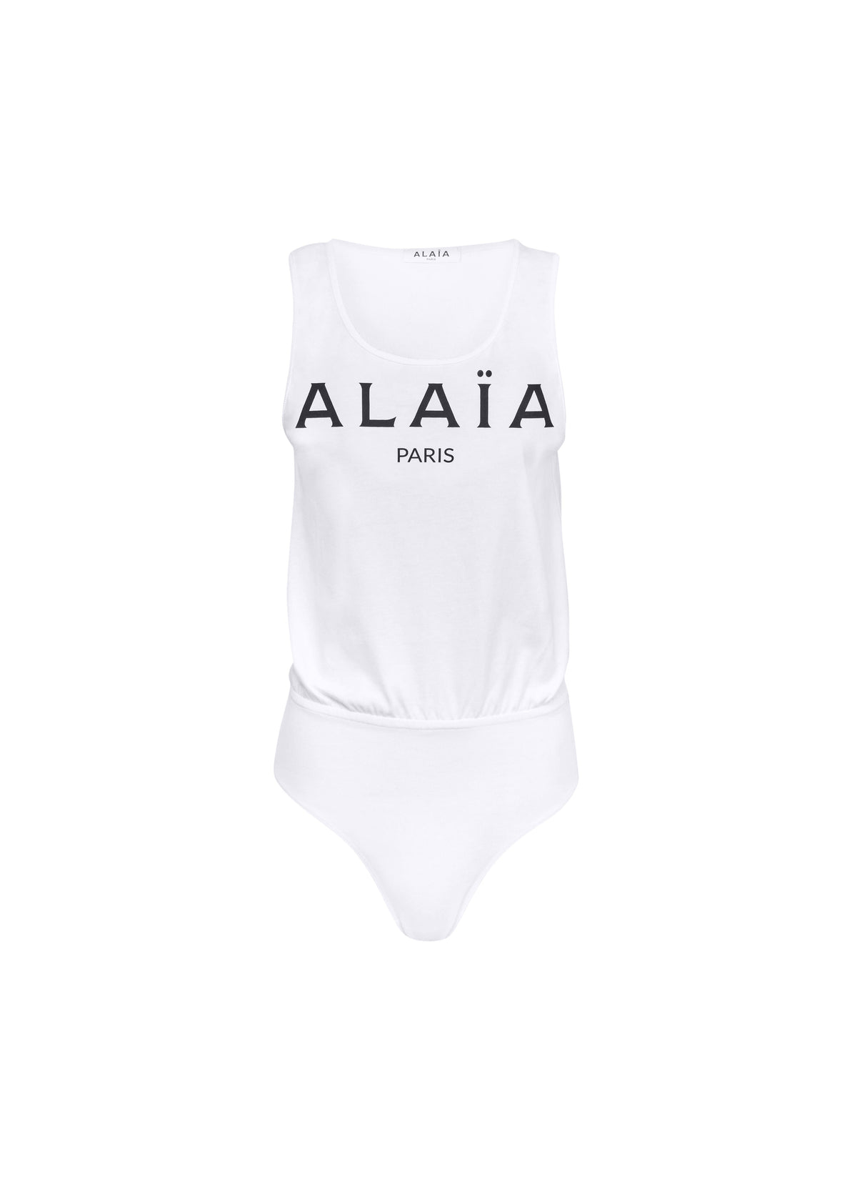 Body débardeur Alaïa à manches longues - Blanc & Noir