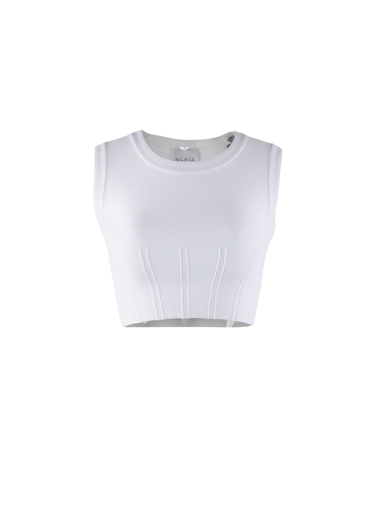 Top court sans manches stretch - Blanc