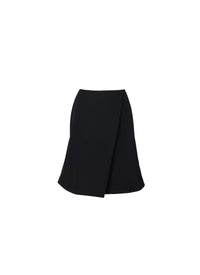 Jupe portefeuille en laine - Noir Alaïa