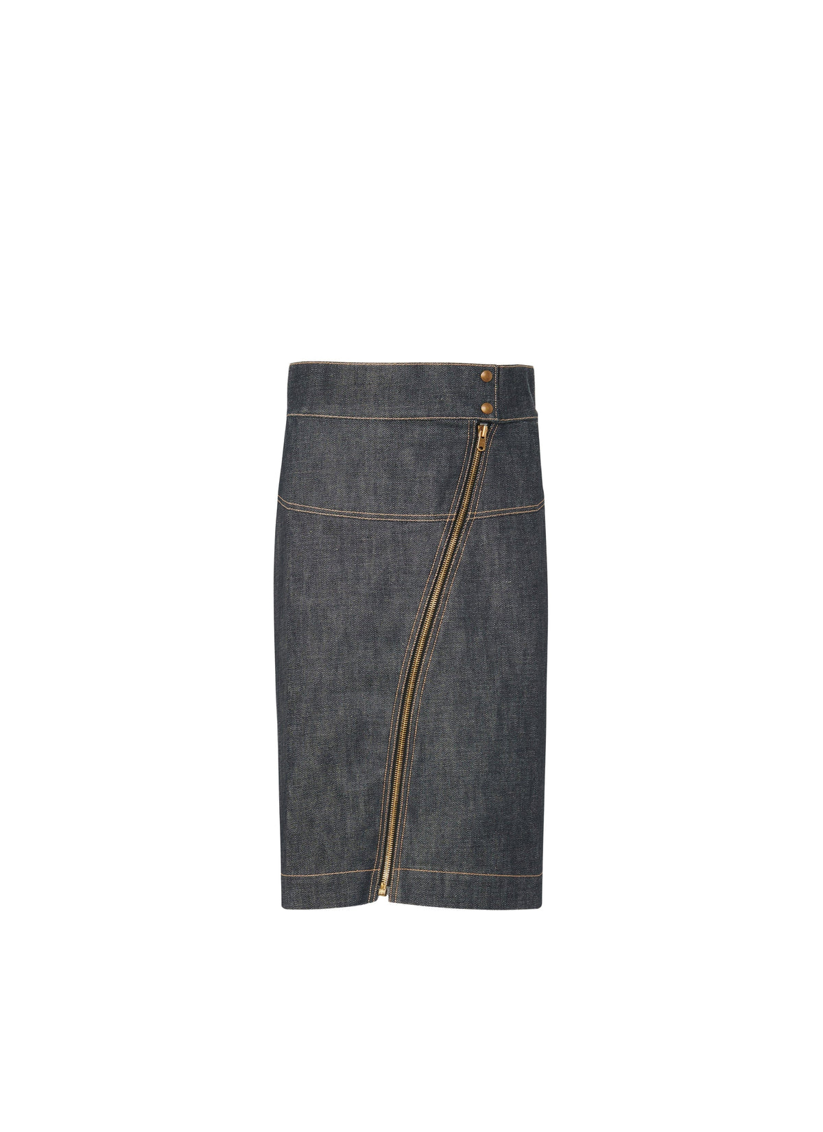 Jupe droite avec zip asymétrique - Nuit