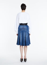 Jupe mi-longue - Bleu Jeans