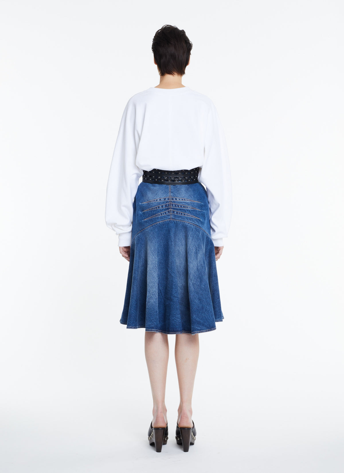 Jupe mi-longue - Bleu Jeans