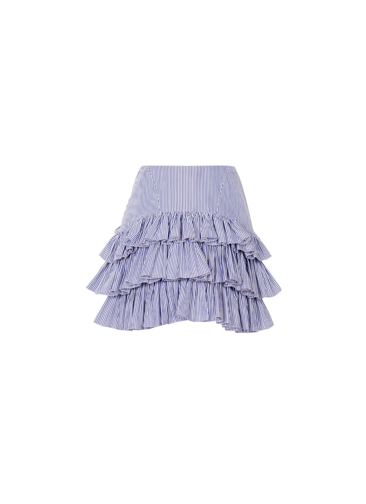 Short ruffled skirt - Blue & White