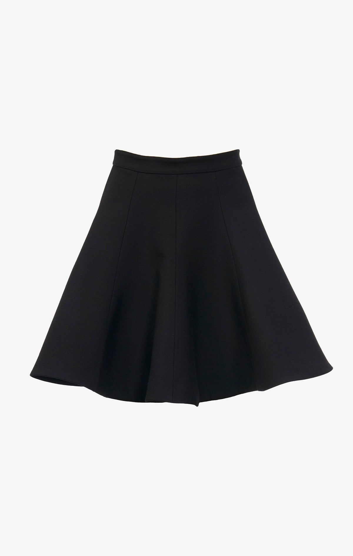 Jupe patineuse en laine - Noir Alaïa
