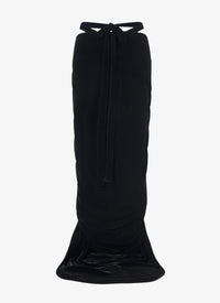 Velvet draped skirt - Black Alaïa