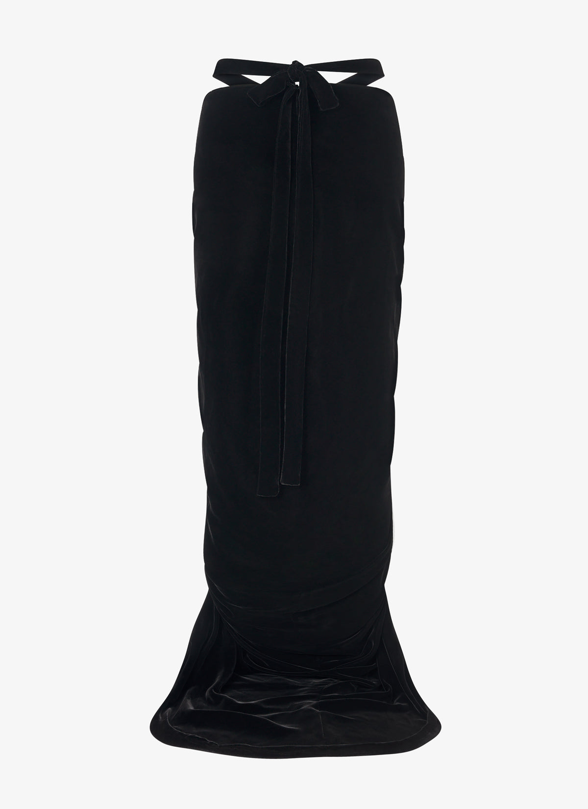 Velvet draped skirt - Black Alaïa