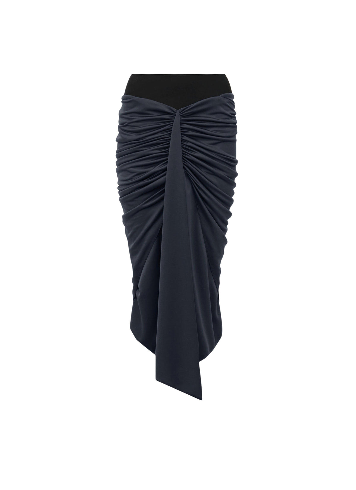 Jupe drapée en jersey fluide - Noir Alaïa