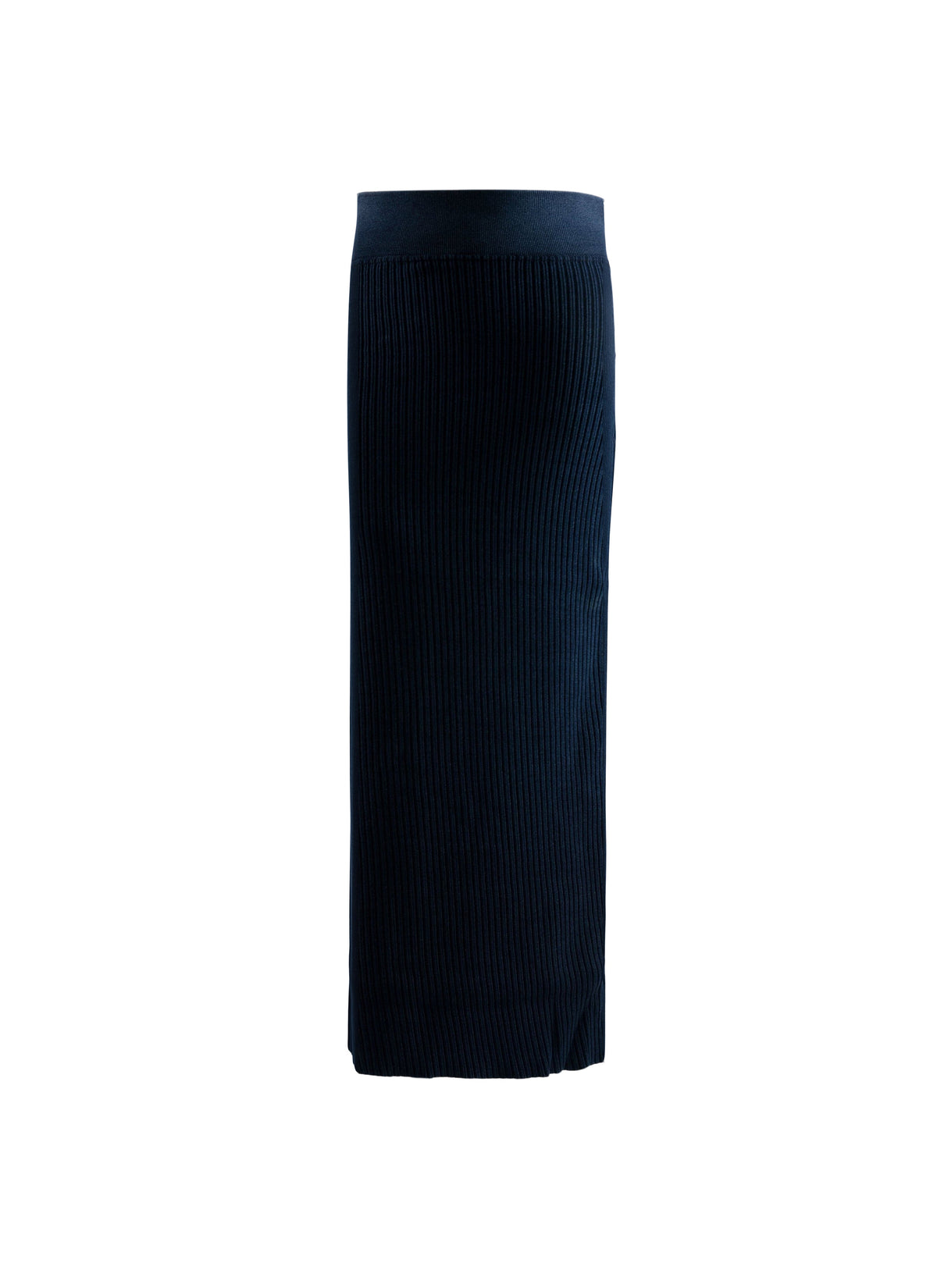 Long skirt with slit - Jeans Blue