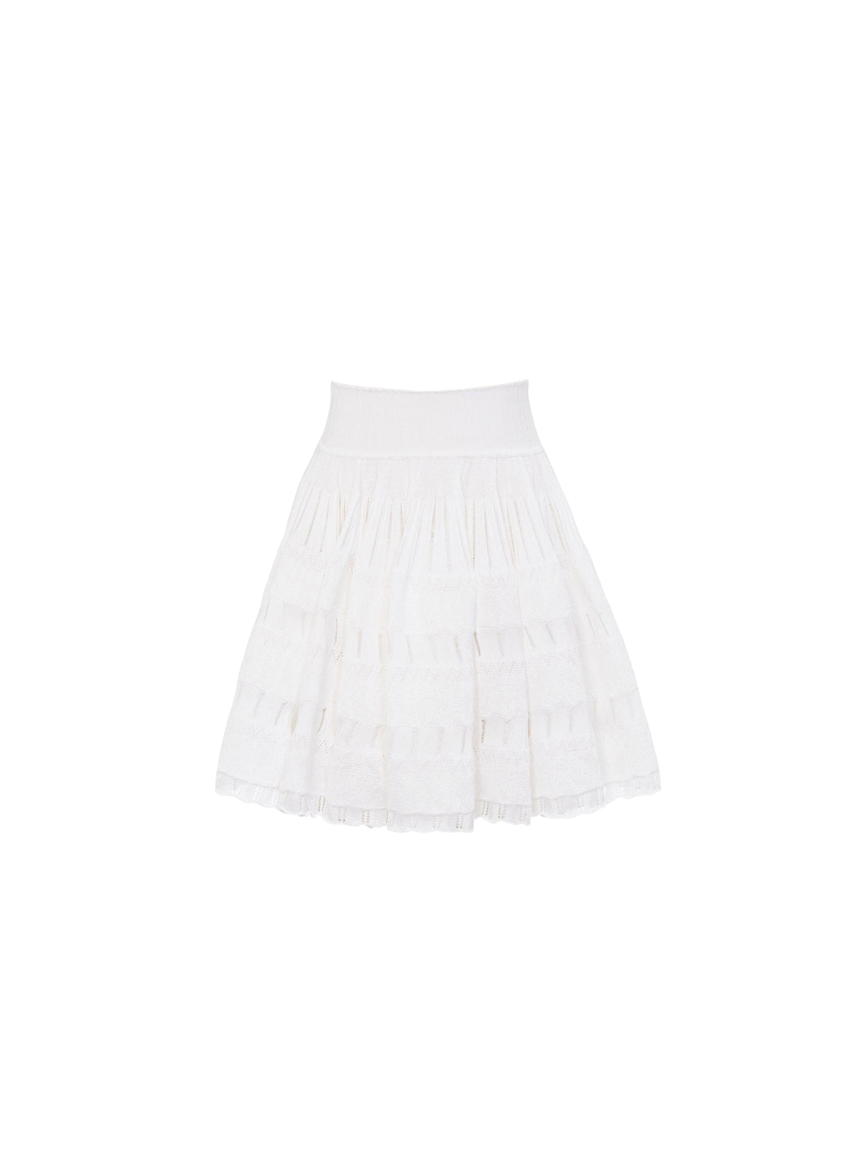 Jupe taille haute fluide - Blanc Optique