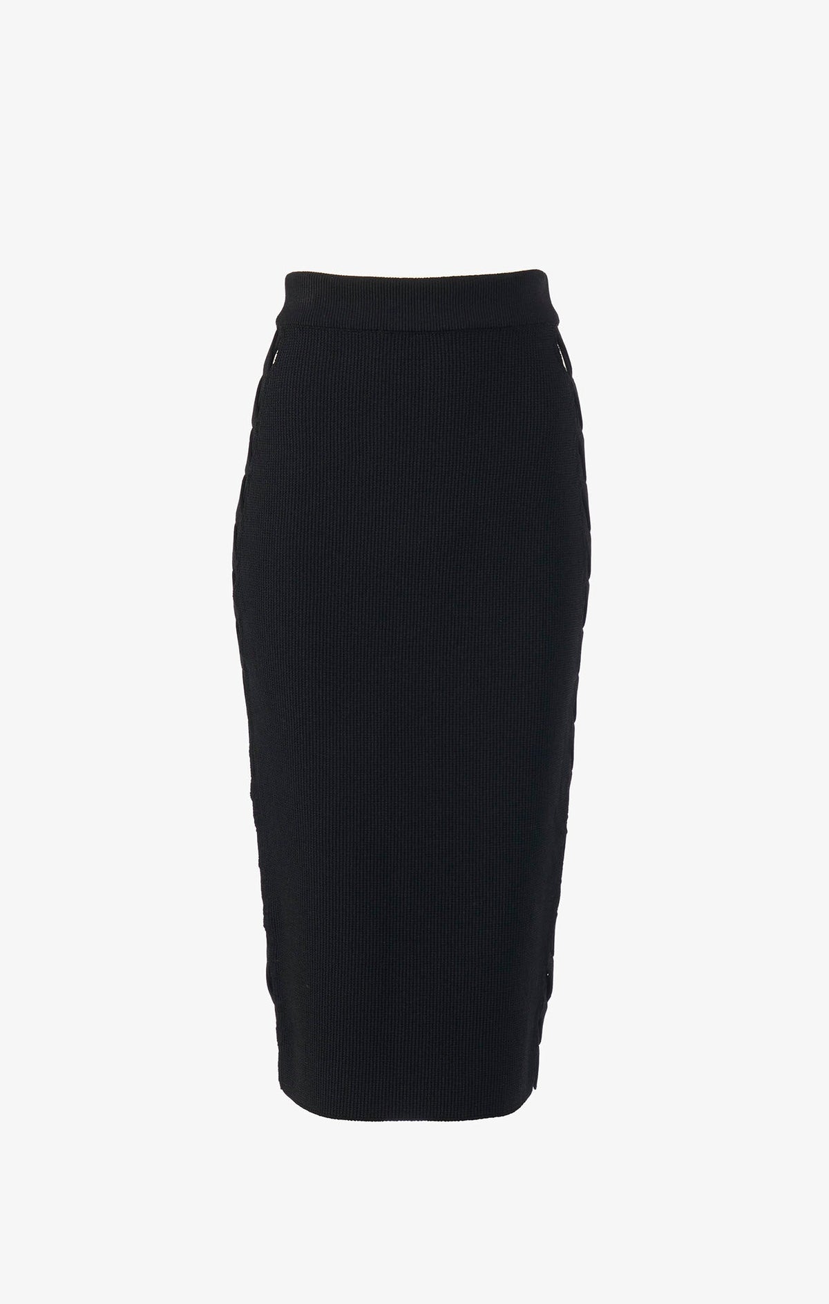 Jupe crayon ajourée - Noir Alaïa