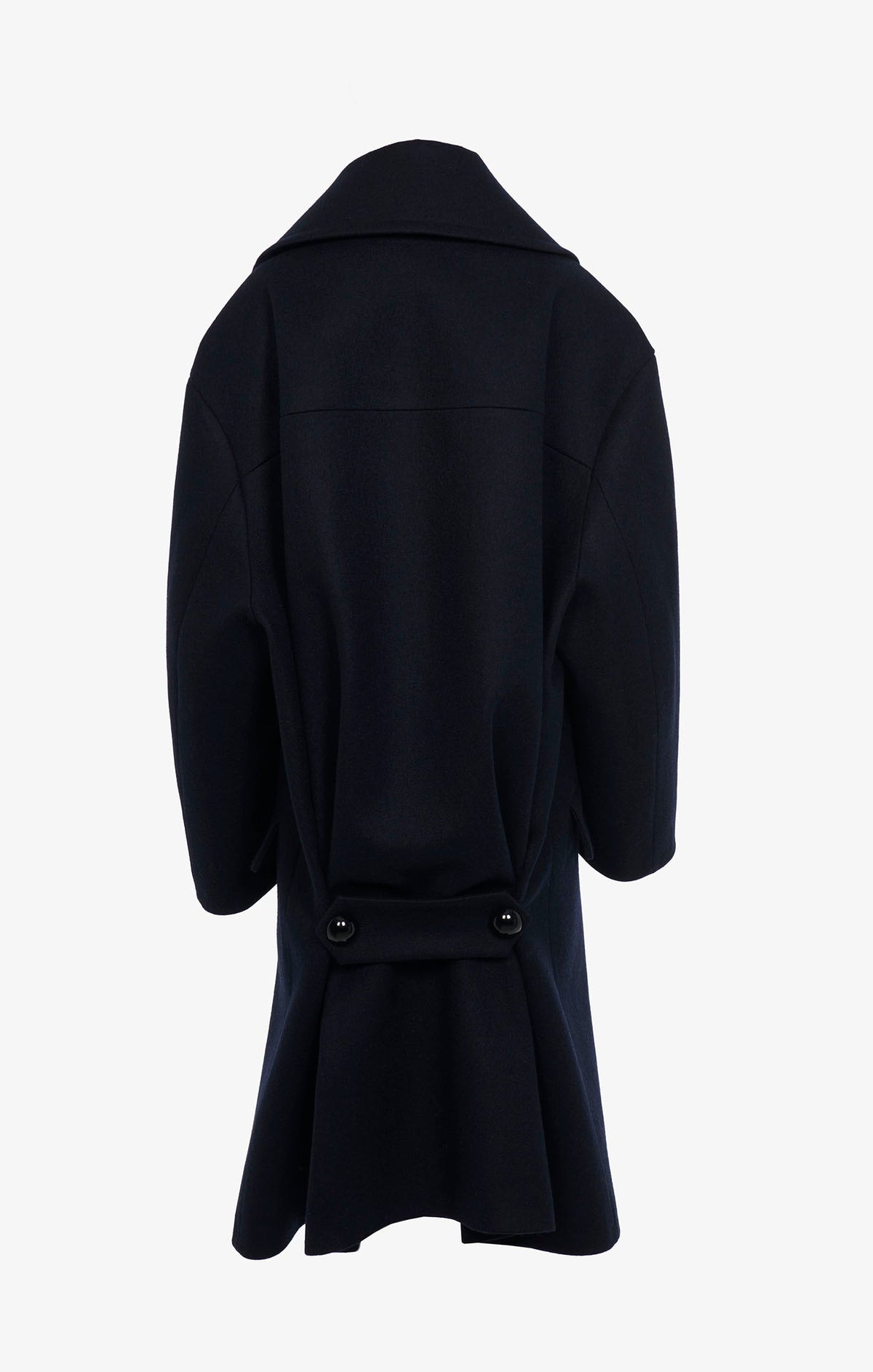 Loose wool pea jacket - Navy