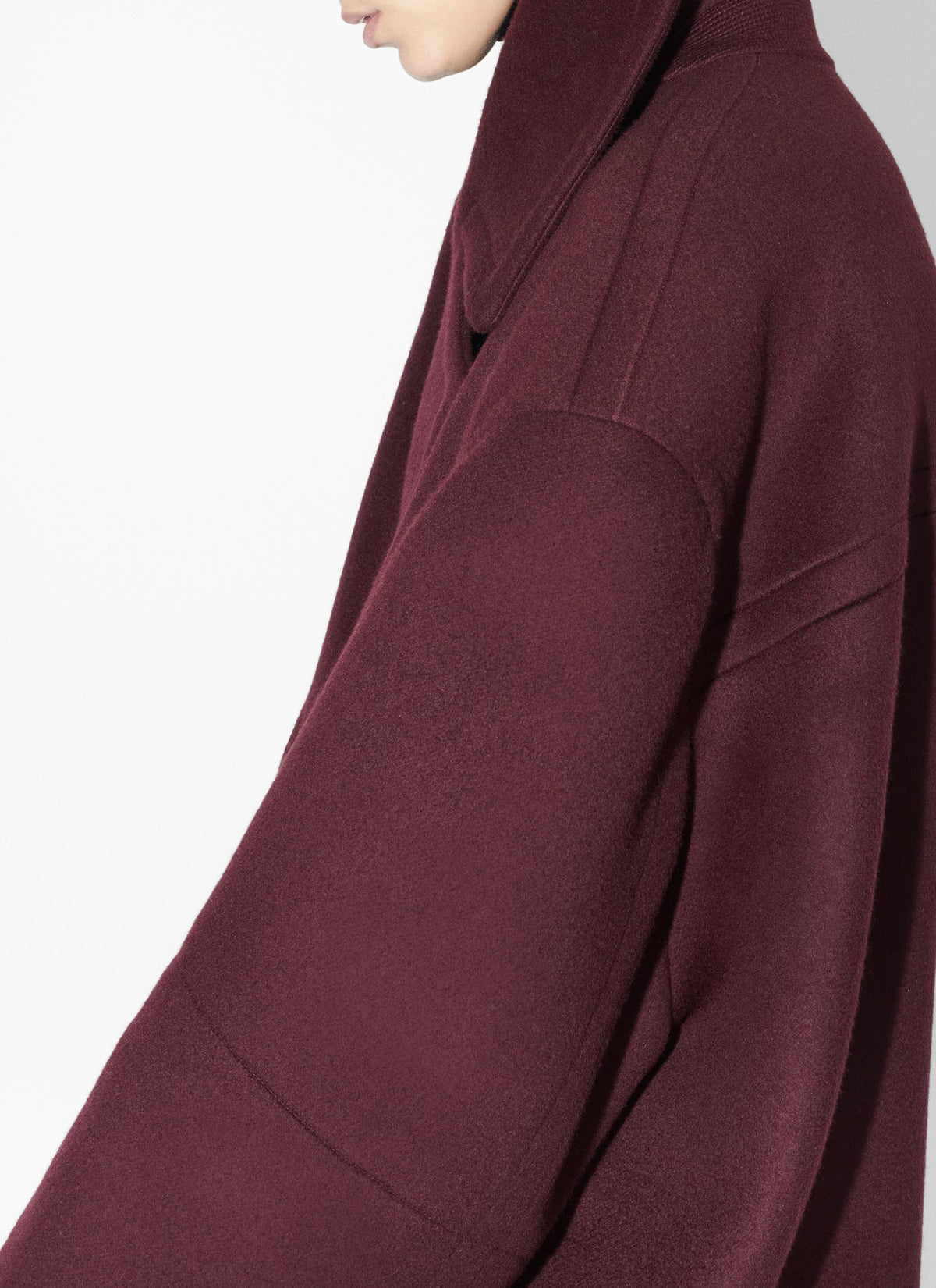 Manteau long en cachemire et laine - Noir Alaïa