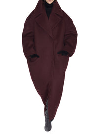 Manteau long en cachemire et laine - Noir Alaïa